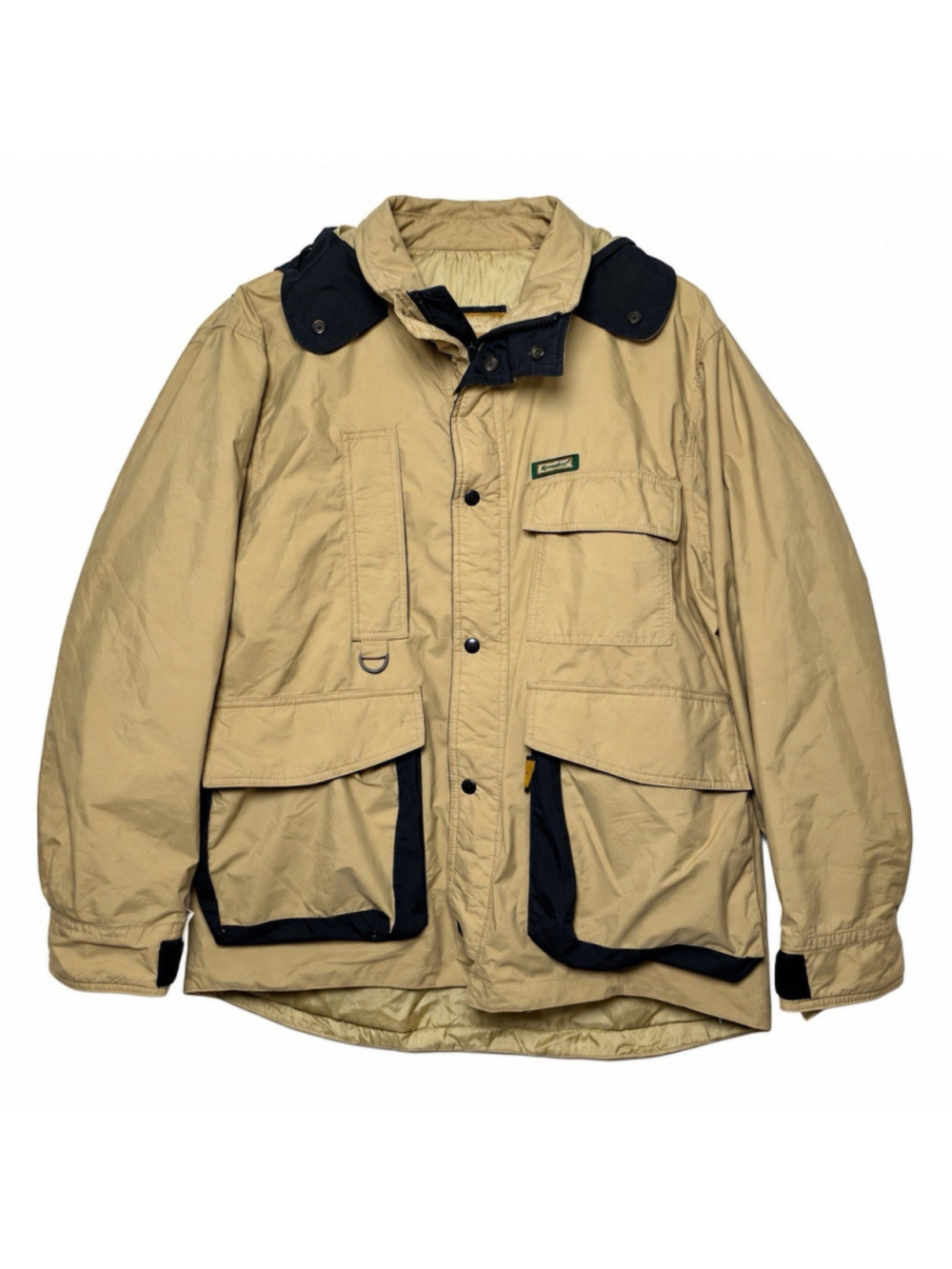 Remington Gore Tex Hooded Jacket Vintage Field Jacket Mens Large Made In USA Tan